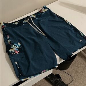 Billabong Navy Floral Board Shorts